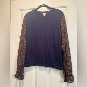 J. Crew Factory mixed media sweater